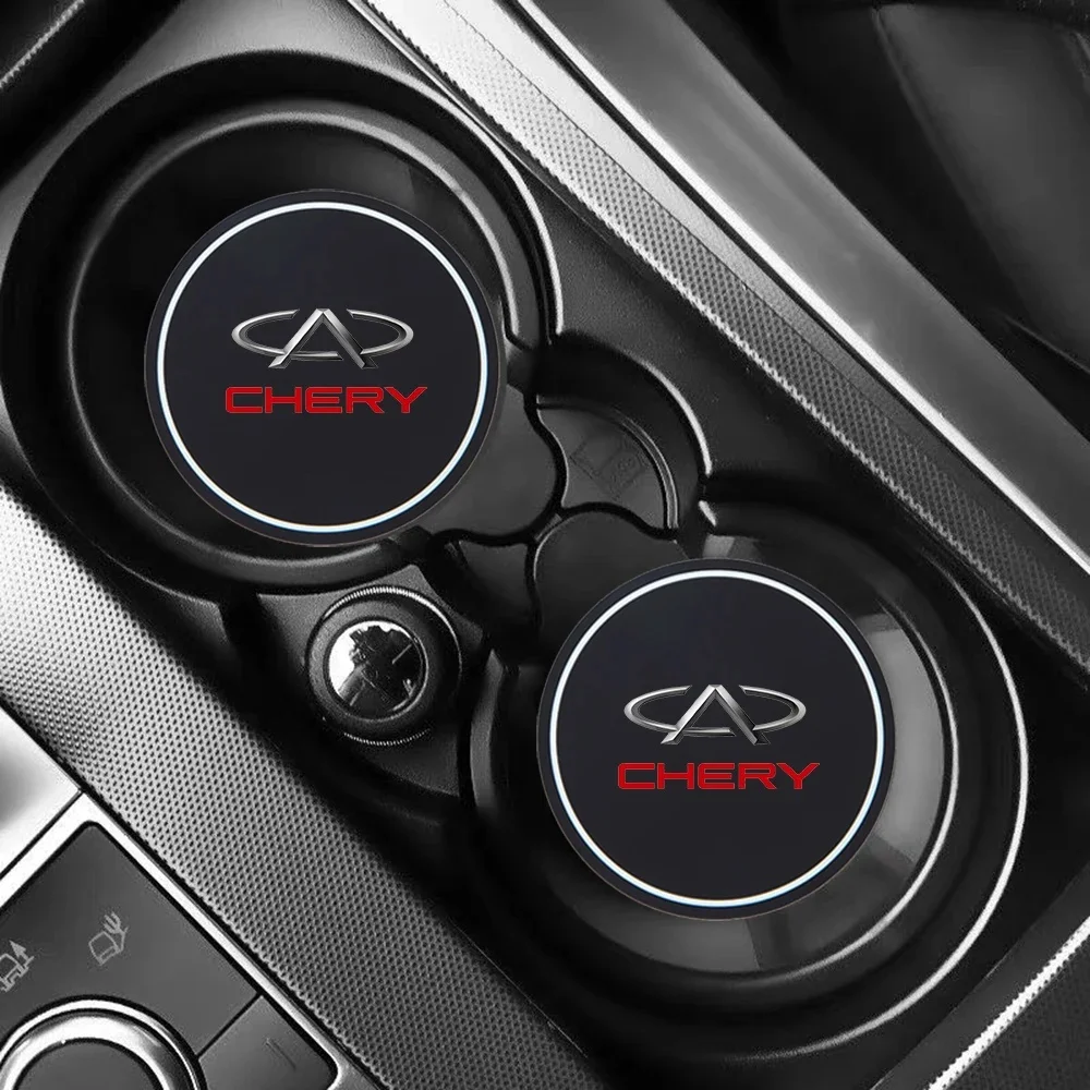 

Durable Waterproof Car Cup Coaster 2Pcs for Chery S5 O5 E5 C5 PRO PHEV Tiggo 5 8 7 Arrizo Jetour X70 Auto Interior Accessories