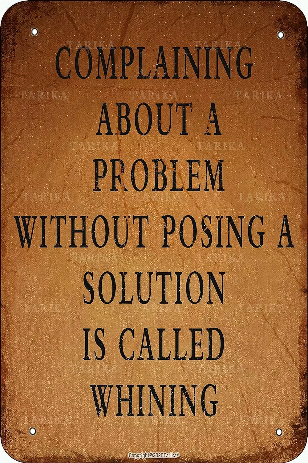 BIGYAK Complaining About A Problem Without Posing A Solution 8X12 Inch Tin Retro Look Decoration Poster Sign for Home Funny Wall