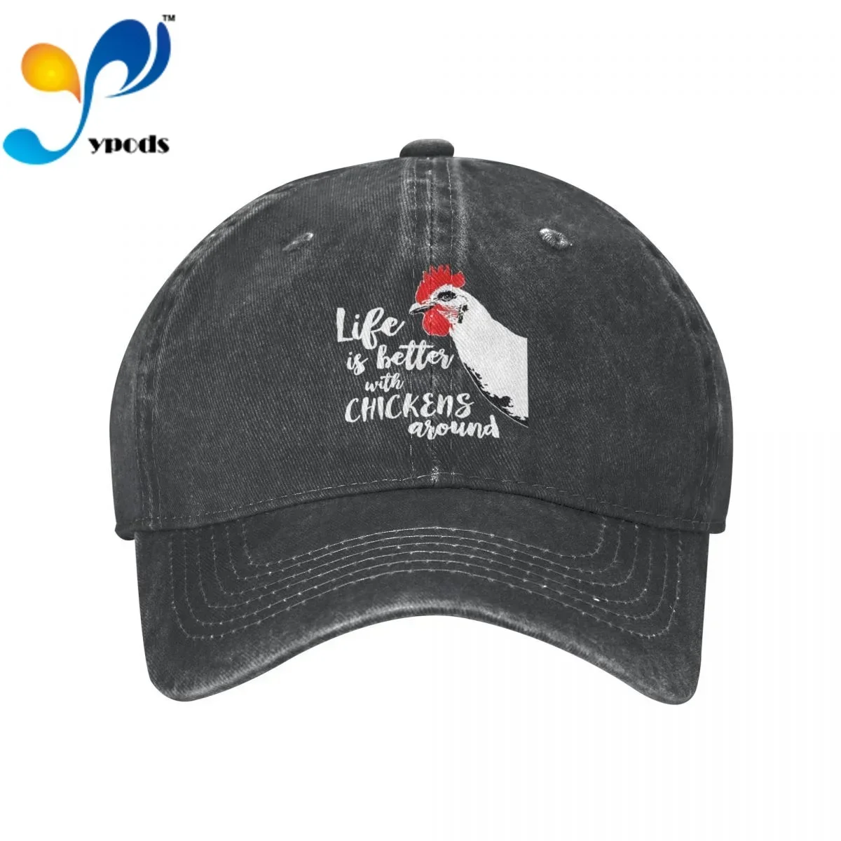 

Life Is Better With Chickens Around Cotton Cap For Men Women Gorras Snapback Caps Baseball Caps Casquette Dad Hat