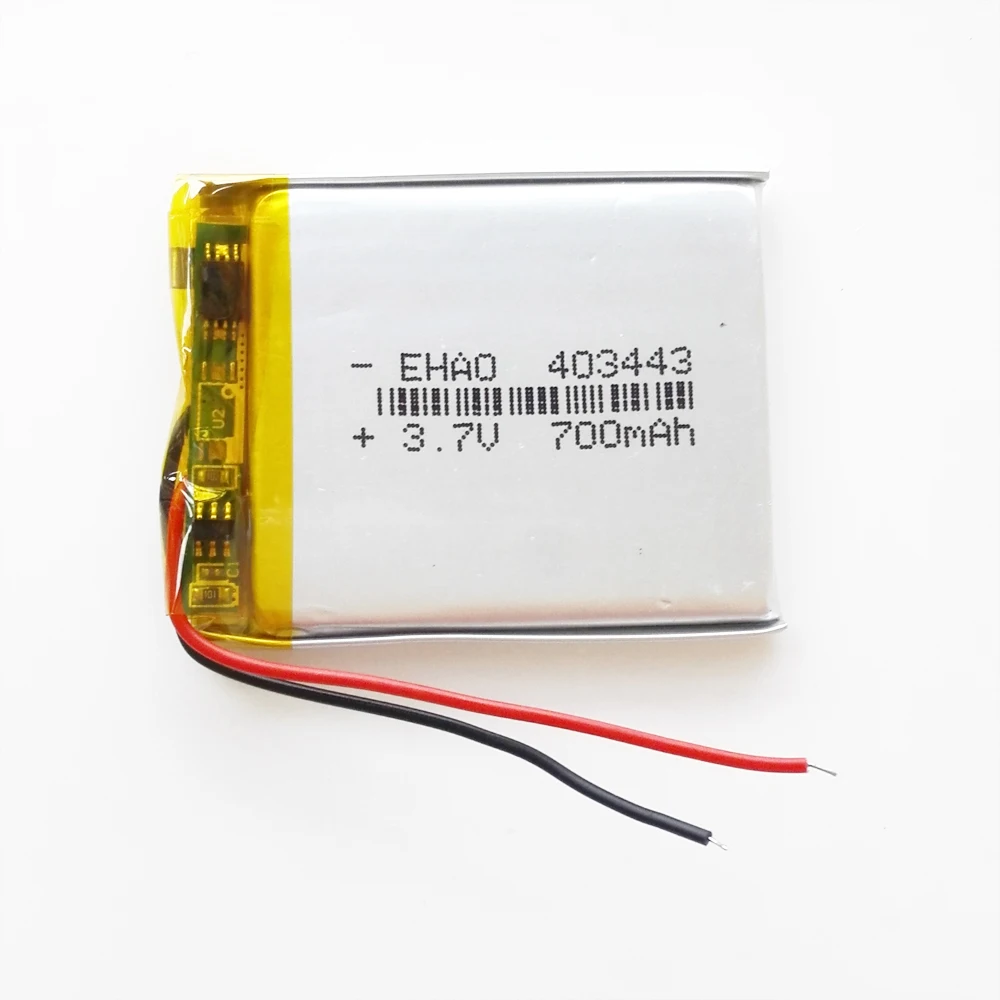 EHAO 403443 3.7V 700mAh Lithium Polymer LiPo PLIB Rechargeable Battery For Mp3 GPS Mobile Electronic Part 4*34*43mm