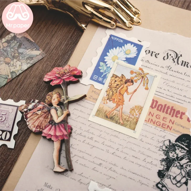 Mr.paper 100 peças/caixa Papel Kraft Vintage para Scrapbooking/Fabricação de Cartões/Projetos de Diário DIY Decoração de Diário Cartões LOMO