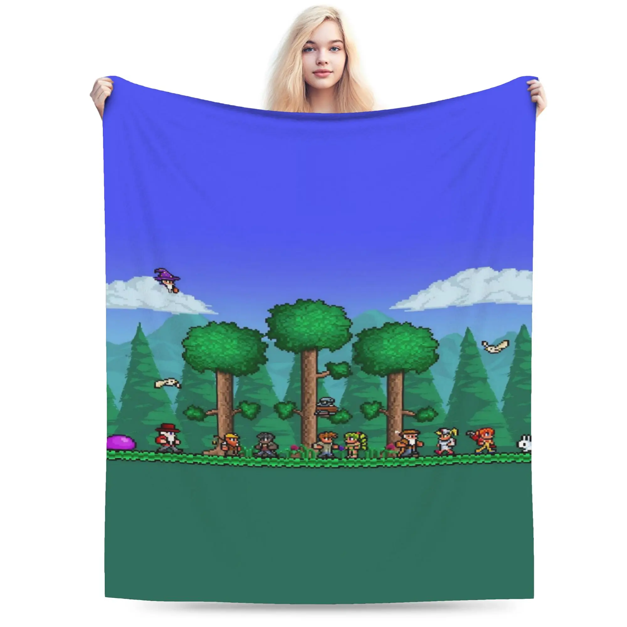 Terrarias Merch Blankets Lightweight Thin Fleece  Throw Blankets Relax Rug Piece