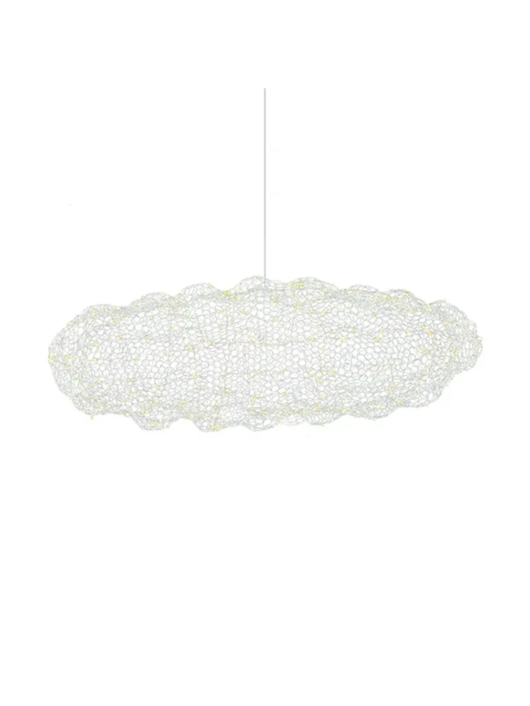 Nordic Metal Weave Cloud Chandelier LED Hanging Light for Indoor Decor Suitable for Hotel Shopping Mall Home