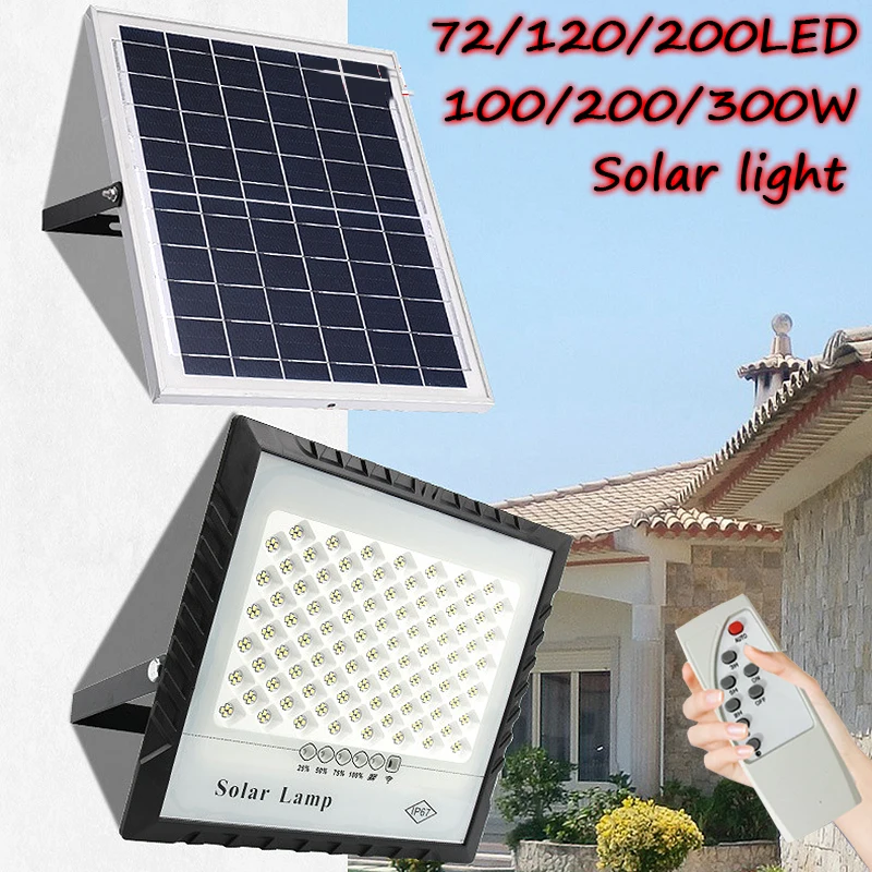 IP67 Solar Sensor Light Gypsophila Floodlight Outdoor Waterproof Garden Light High Brightness Lighting Street Lights with Remote