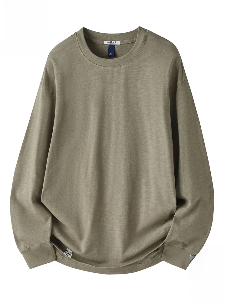 

PaulFrank Long Sve Pure Cotton T-irt Men's Loose Casual round Ne Base irt Autumn Faion Comfortable Soft Top