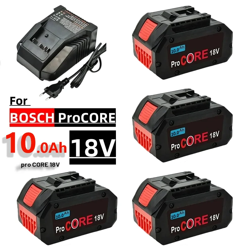 Batterie de remplacement au lithium-ion 18V 10,0Ah de haute qualité GBA18V80 pour perceuses sans fil Bosch 18 Volt MAX