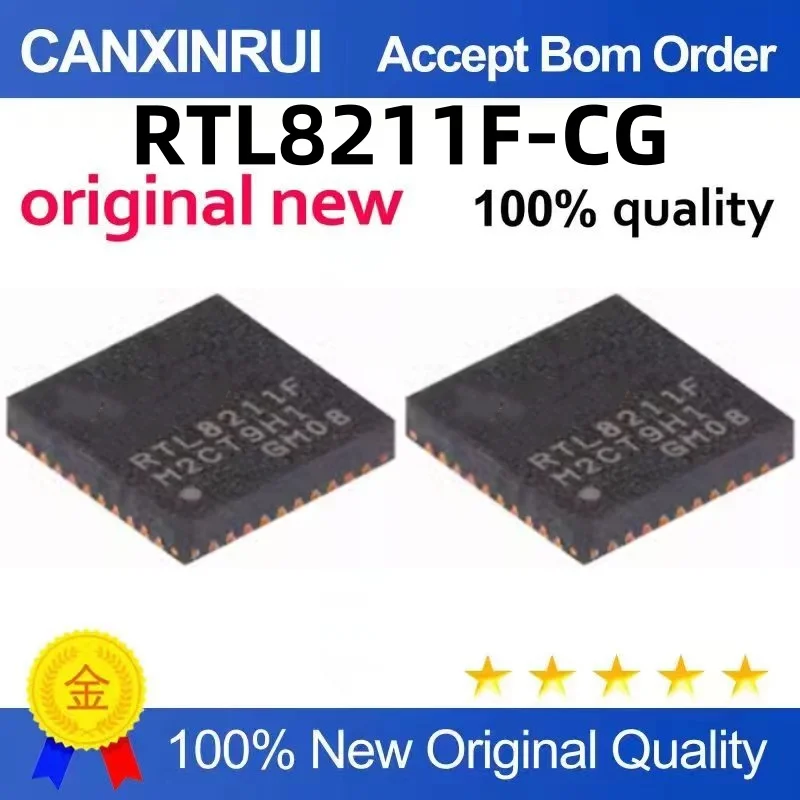 

New original RTL8211F-CG RTL8211F SMD QFN40 Ethernet transceiver chip IC
