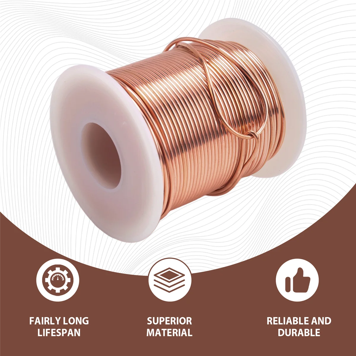 ลวดทองแดงร้อน, ลวดทองแดงบริสุทธิ์นุ่ม 99.9% สําหรับทําสวน, การเพาะเลี้ยงไฟฟ้า, เส้นผ่านศูนย์กลาง 16 เกจ 1.3 มม., 127 ฟุต, 1 ปอนด์