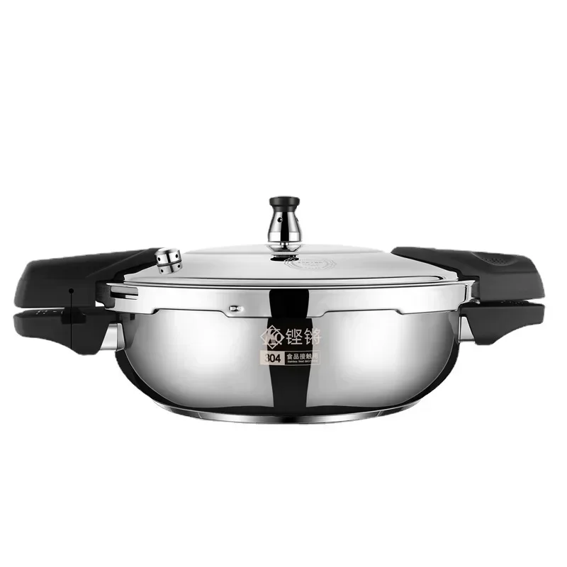 Elegant 304 Stainless Steel Antihot Handle Pressure Cooker Compact Household Micropressure Soup  Rice Pot for Gas Cooking