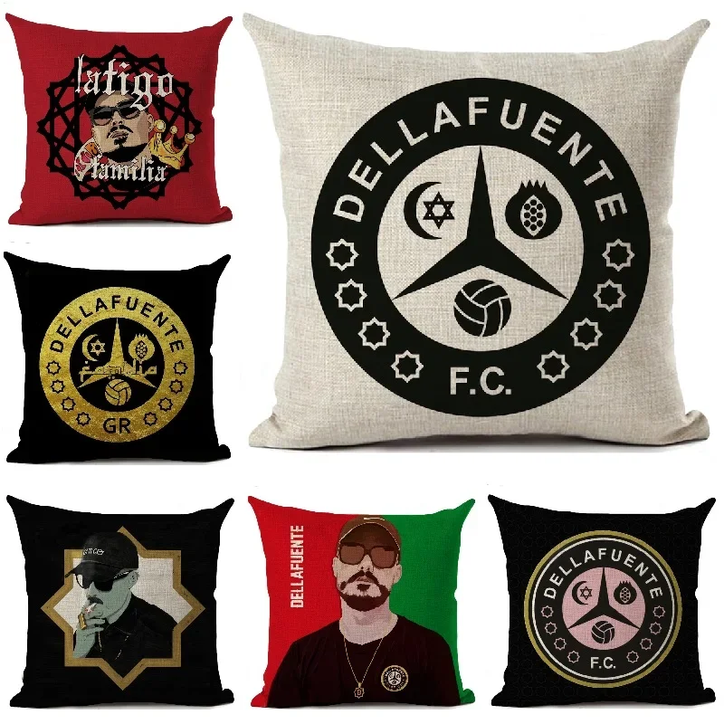 Dellafuente Pillow Case Spain Rapper Dellafuente fc Cushion Cover Decorative Pillows For Sofa Home Decor Pillowcase