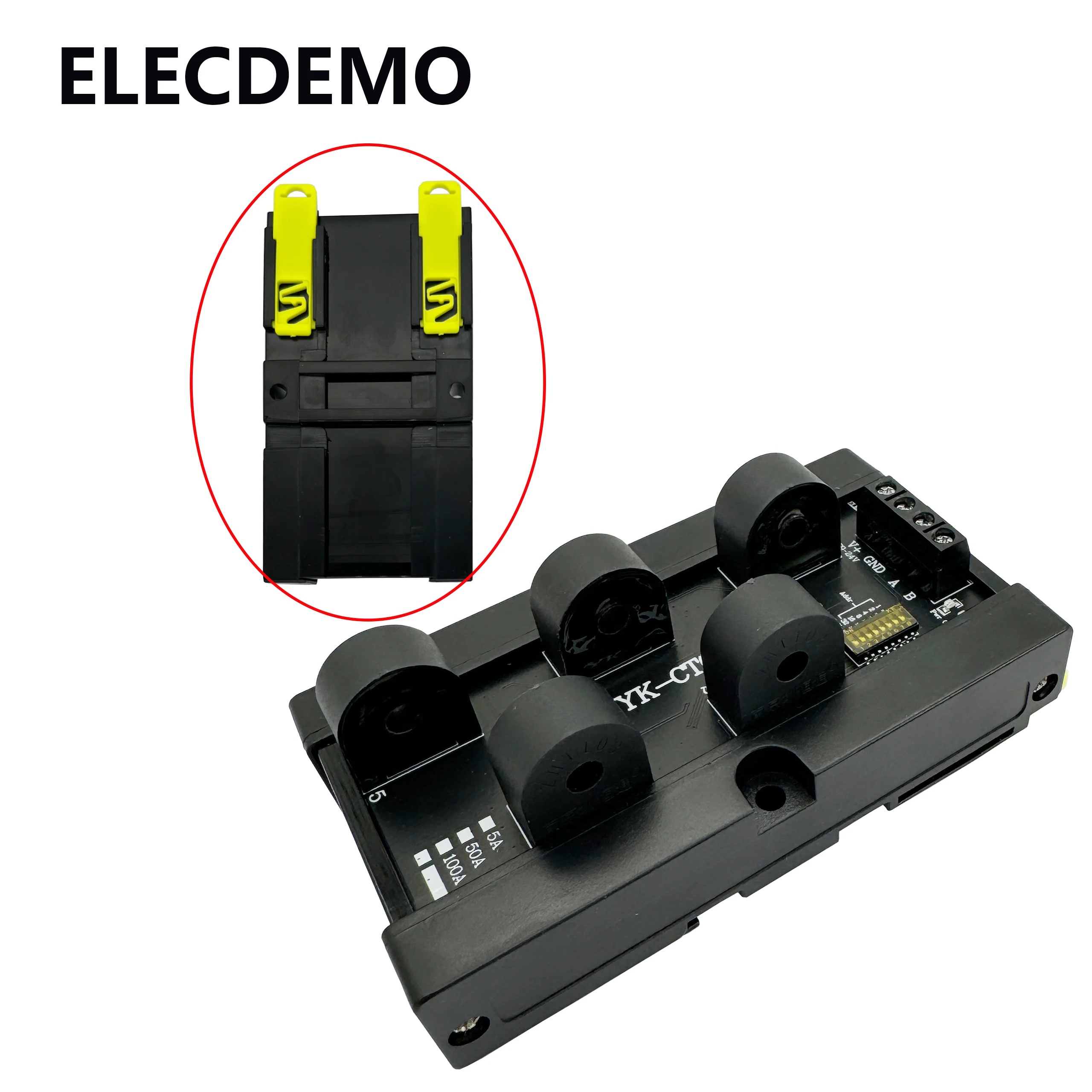 Mehrkanalige AC-Aufnahmekarte, 0–50 A Stromerkennungssender-Erfassungsmodul, RS485modbus-Transformator, 5 Kanäle