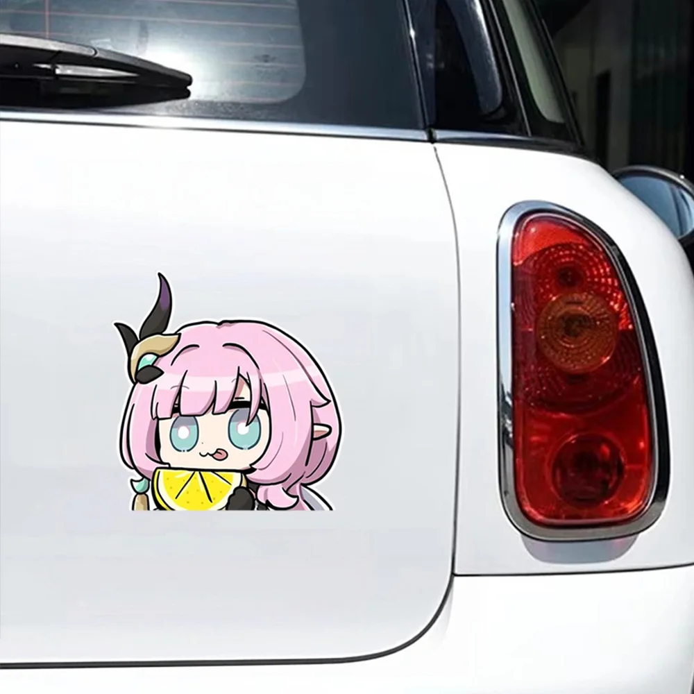 Creative Funny Elysia Car Stickers Honkai Impact 3 Cute Girl Styling Auto Windshield Door Trunk Decals Moto Accessories Exterior