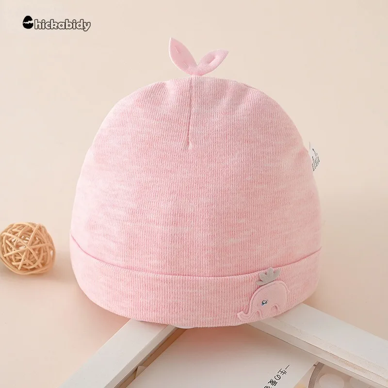 0-6 Months Baby Hats Newborn Beanie Winter Warm Thicker Cotton Soft Elastic Baby Cap for Girls Boys Infant Bonnet Accessories