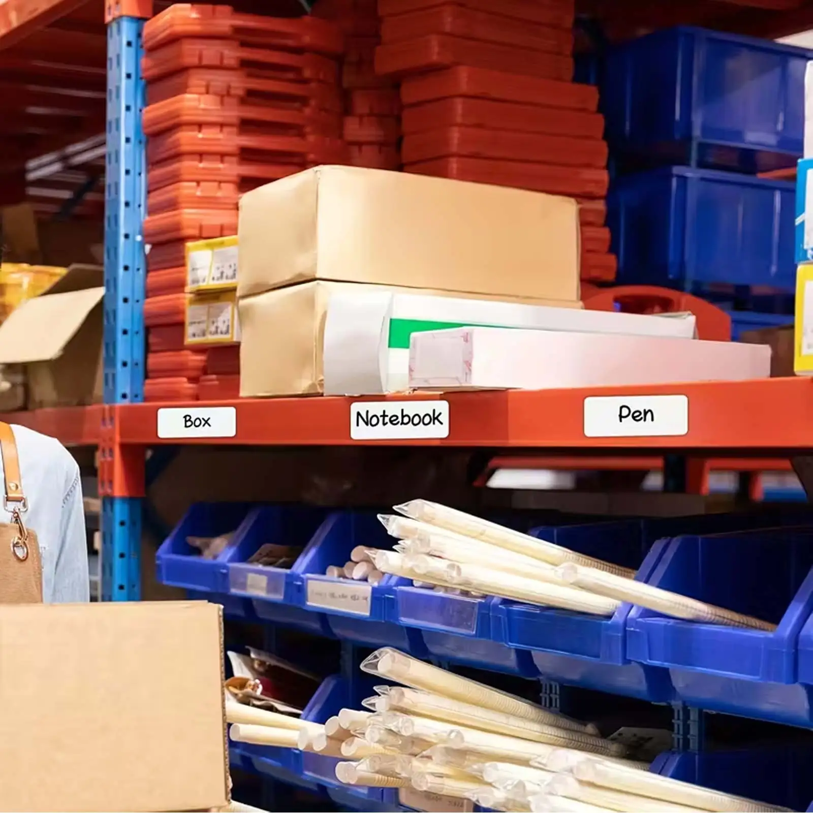 50 Pezzi 1.2"x3.2" Etichette Magnetiche Bianche, Strisce Impermeabili per Frigo Home Office Garage Frigorifero Carte Scrivibili Vuote