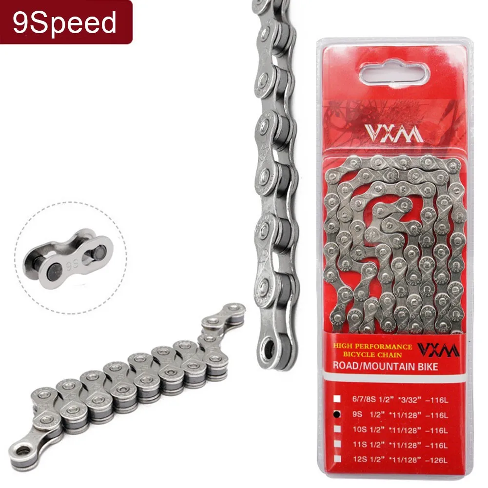 116 Links Bike Chain 6/7/8/9/10s Variable Speed Chain Bicycle MTB Road Bike Mountain Bike Stainless Steel Hot Sale