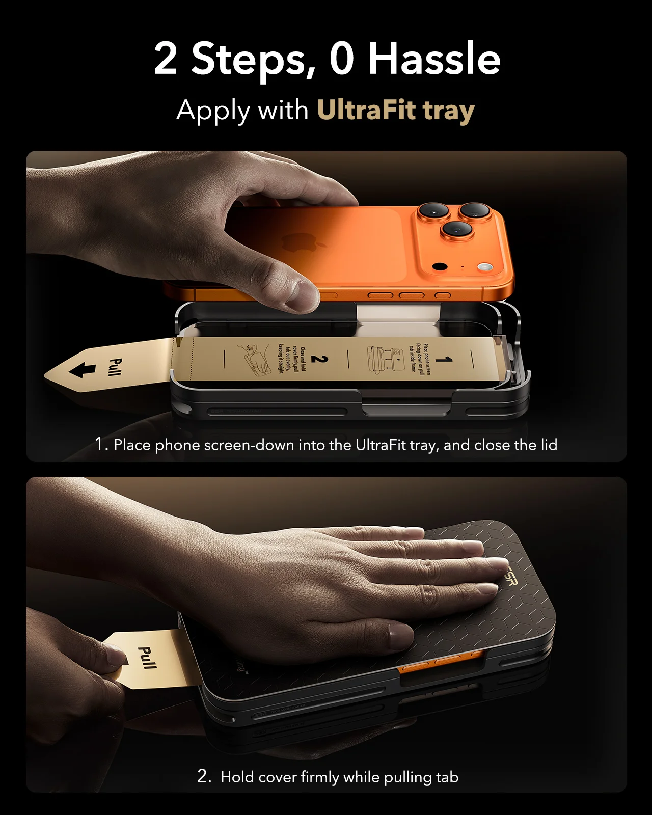 ESR UltraFit Armorite ®   Profesjonalna folia ochronna na ekran do iPhone 17/16 Pro Max, szkło ochronne klasy wojskowej, akcesorium od Corning. ™ — zdjęcie produktu 5