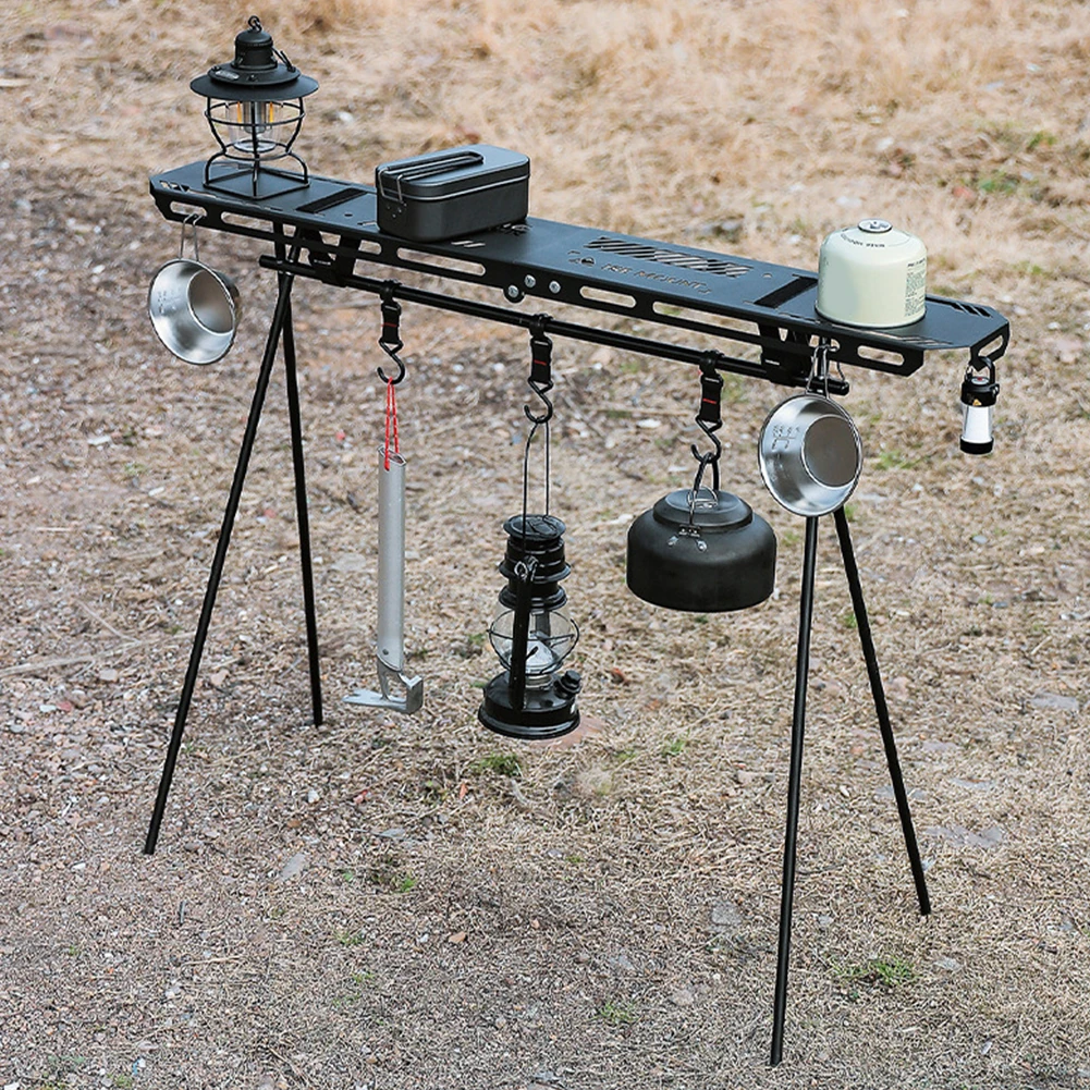 

Складной походный штатив, верхняя пластина, треугольная вешалка для хранения из алюминиевого сплава, подвесная стойка для кемпинга, верхняя пластина с отверстием для подвешивания