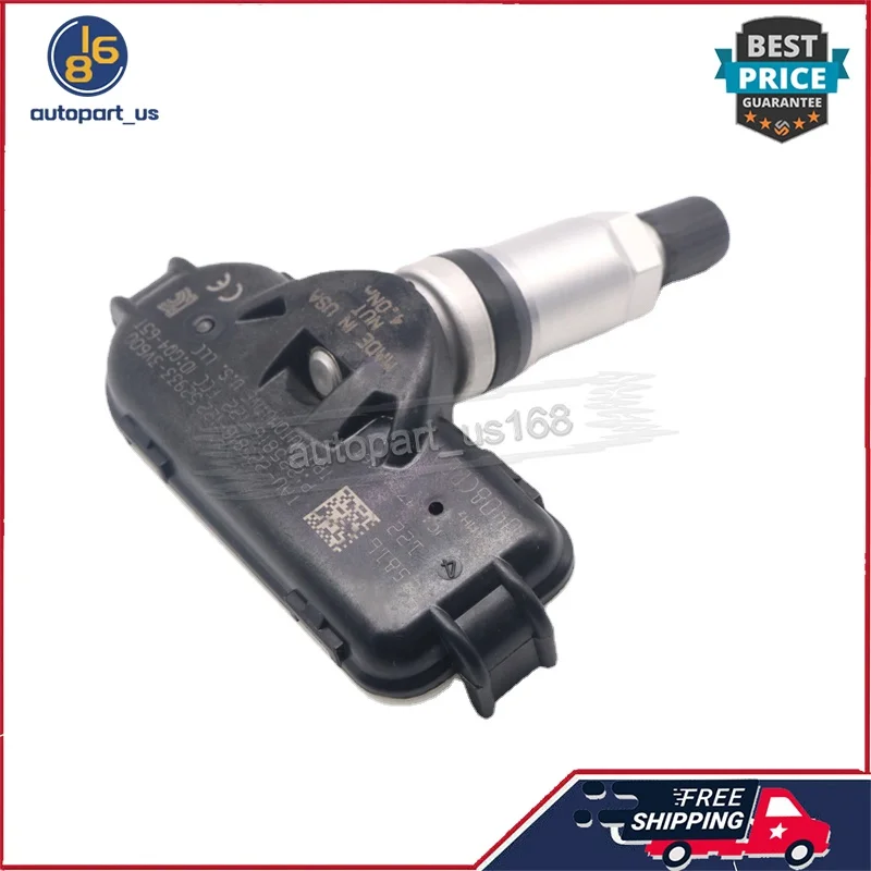 4XTire Pressure Monitor Sensor 52933-3V600 For Hyundai Grandeur [HG] 2011-2014 Hyundai I40 [VF] 2014-2019 Kia Rio [UB] 2011-2017