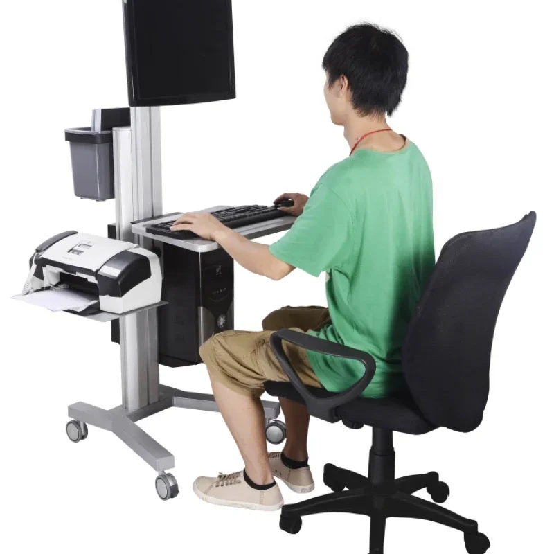 

Movable sit up stand up computer desk