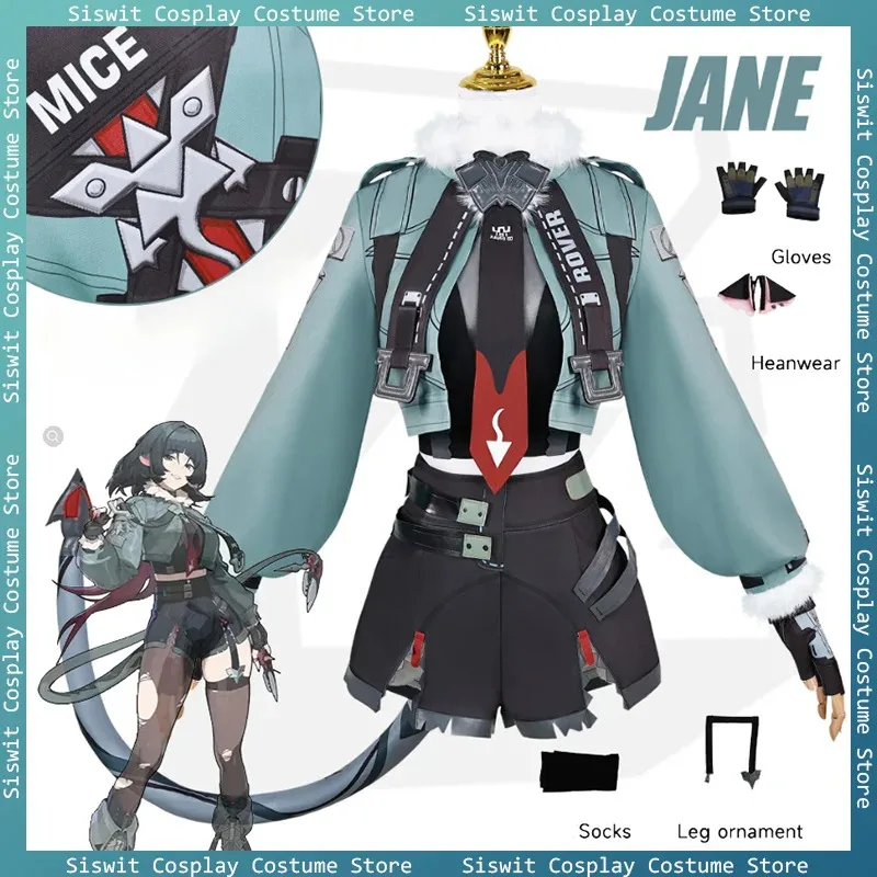 

Game Zenless Zone Zero Jane Doe Costume Cosplay Props Accessories 9pcs/set Suits Holiday Party Carnival Dress Up Women Clothing