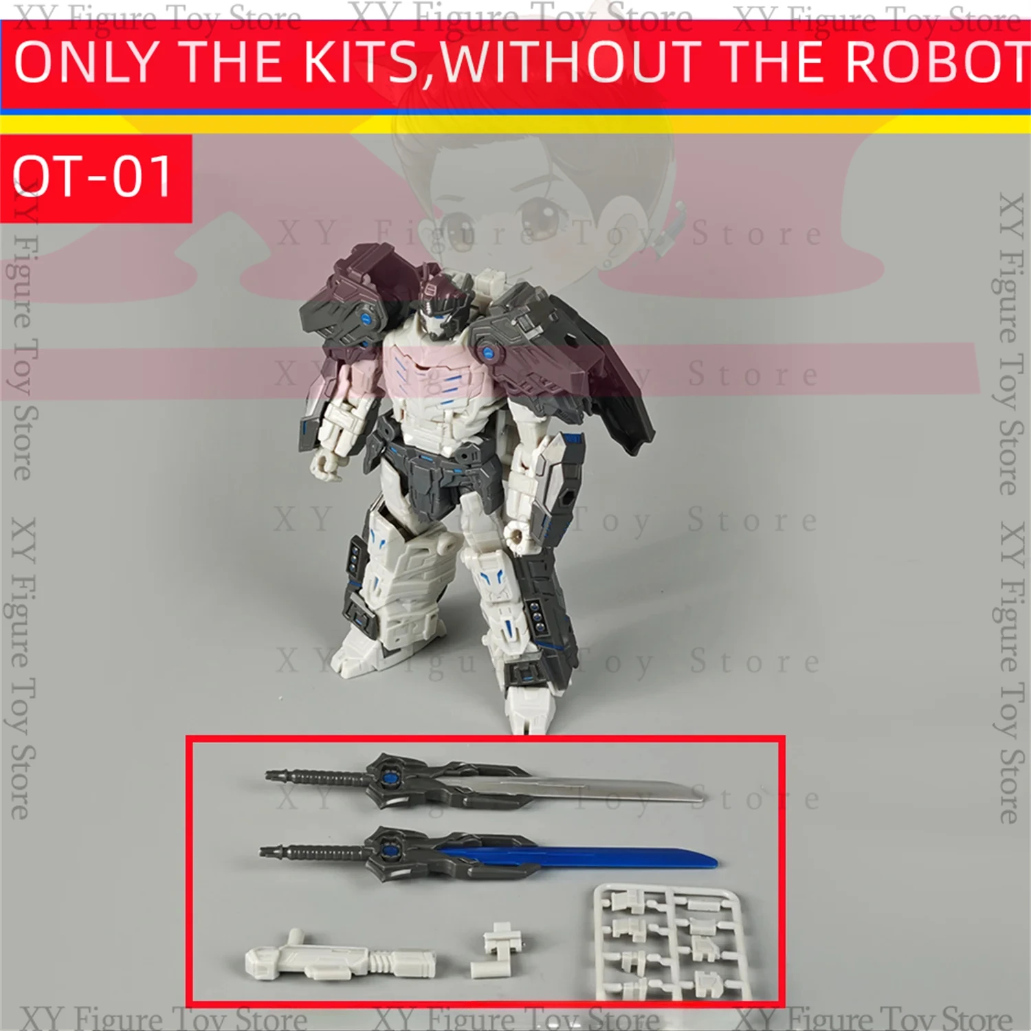 Origin Toys OT-01 Kit de actualización de cabeza blindada ABS para accesorios AOTP Prima Prime