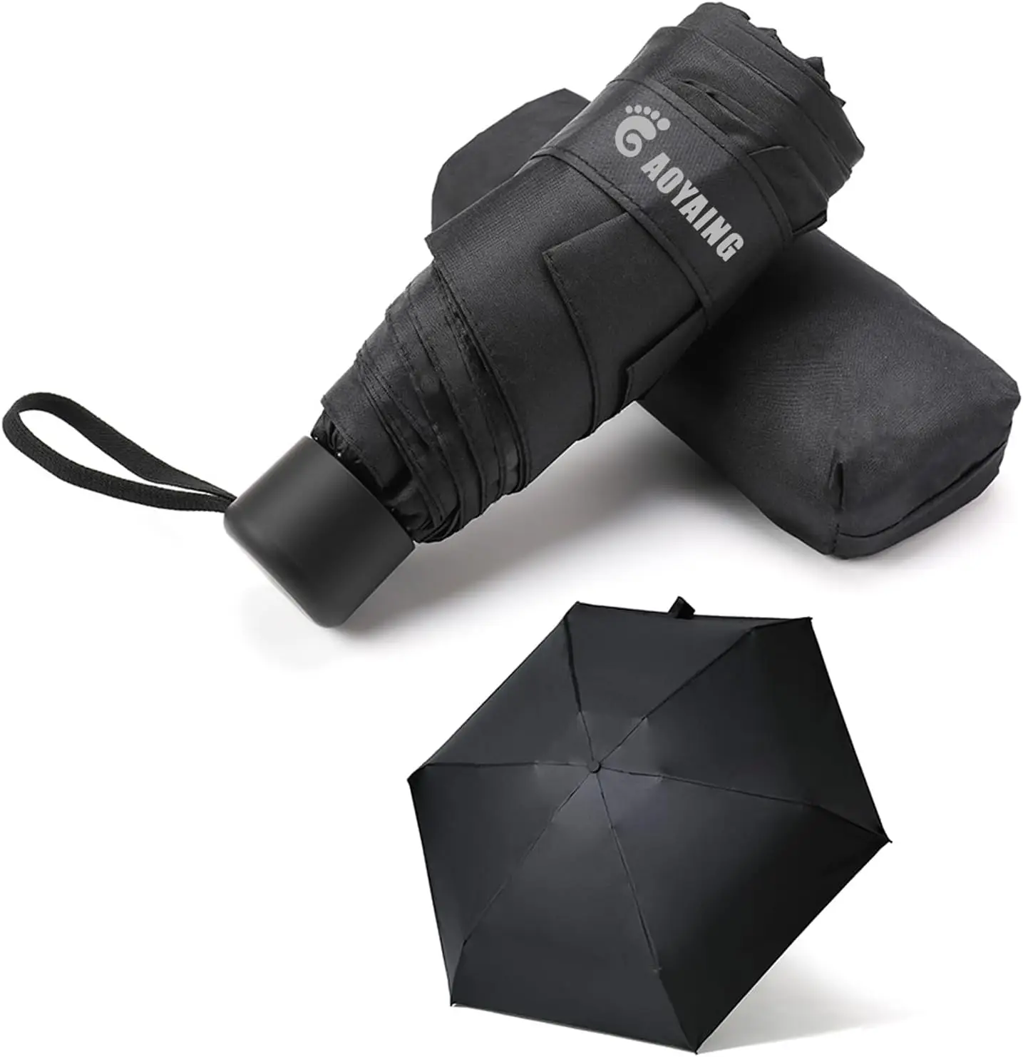 

Mini Umbrella with Case by GAOYAINIG Light Compact Design Perfect for Travel Lightweight Portable Parasol Outdoor Sun&Rain U