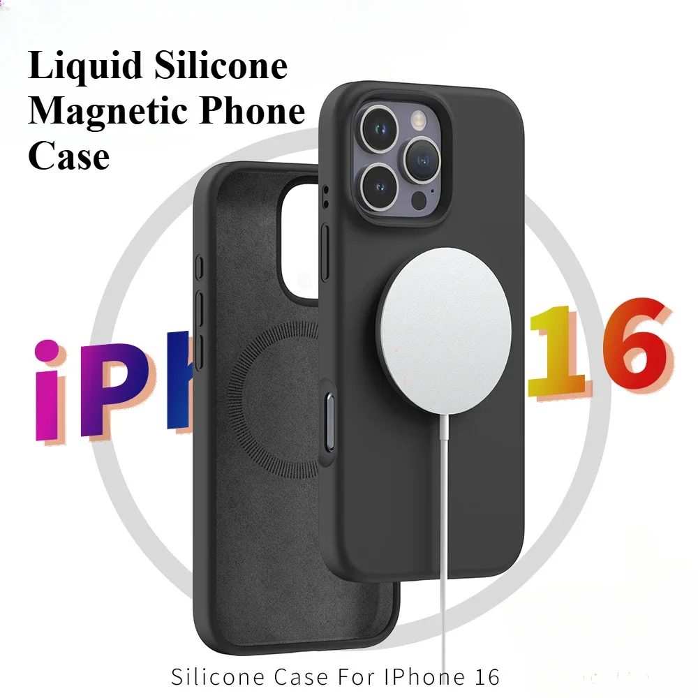 

Original Official Silicone Case for Apple IPhone 14 13 12 15 16 Pro Max Cases for IPhone 15 Plus 13 12 11 Case