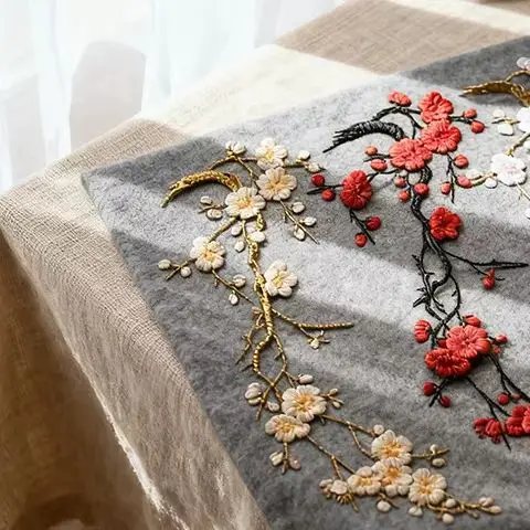 

Красивая вышитая нашивка с цветком сливы, железо/шить на аппликации, мотив, ремесло