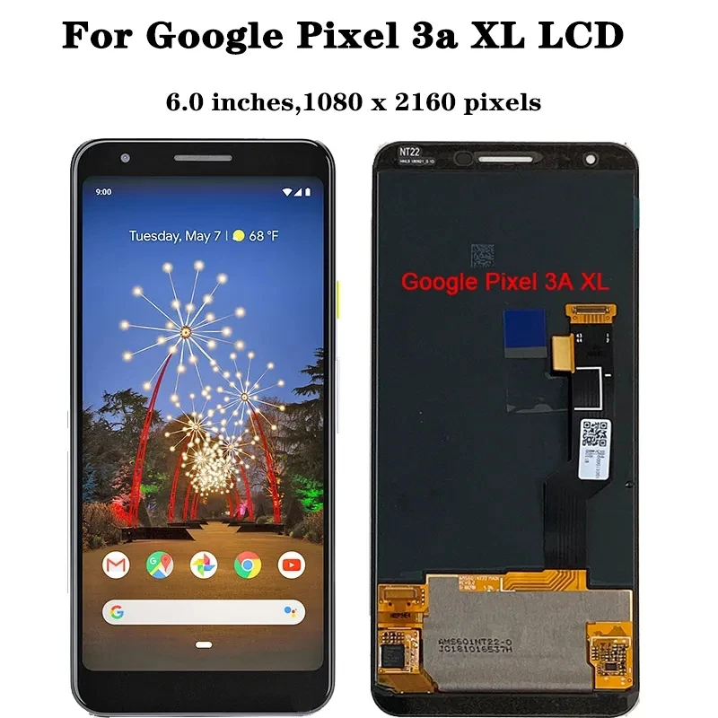 Google Pixel 3A XL용 Supor Amoled LCD 디스플레이 화면 및 터치 패널 디지타이저, Google Pixel 3a G020A LCD, 3AXL G020C