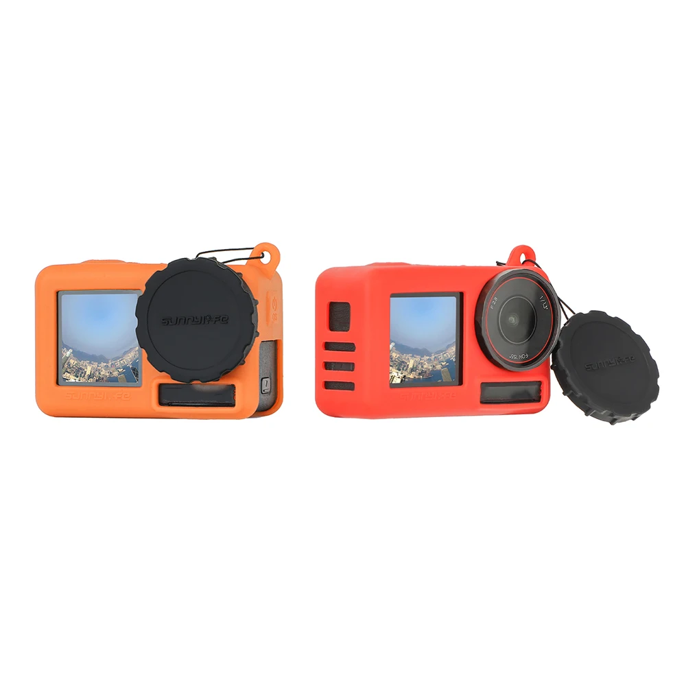 Continued Camera Silicone Lens Cover Case For DJI Osmo-Action 3 4 5 Pro Dust-proof Protective Cover Lens Cap Lanyard Included