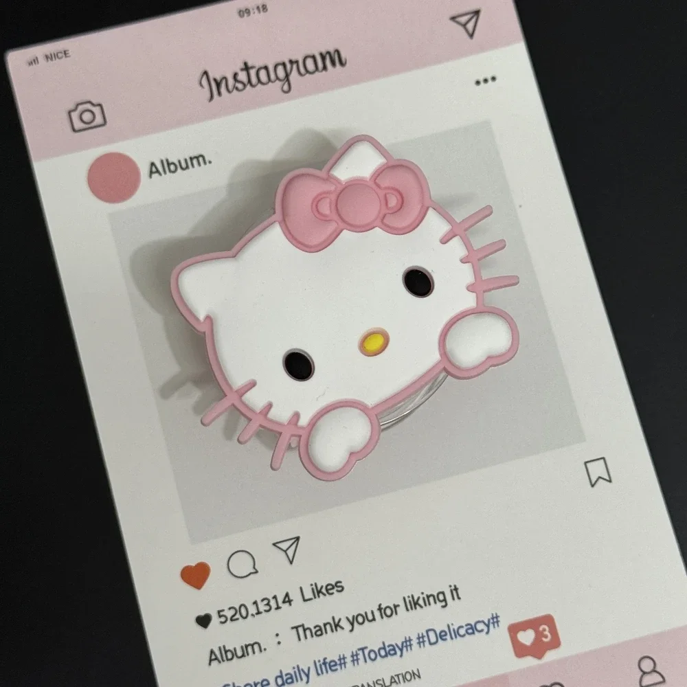 Sanrio Hello Kitty Grip Tok Anello da dito Supporto per telefono Supporto per iPhone Samsung Xiaomi Supporto per cellulare Griptok Staffa pieghevole