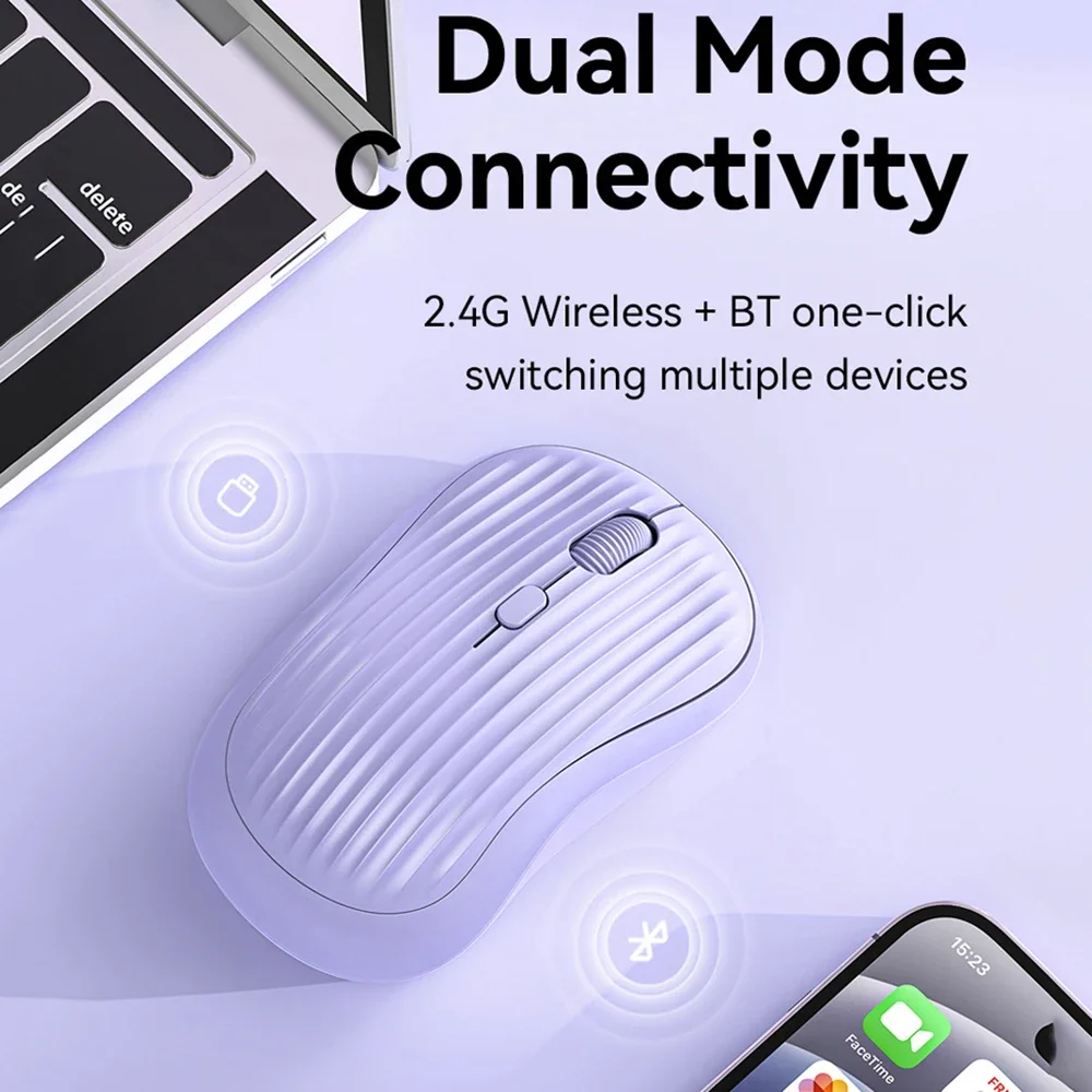 Souris Bluetooth double Mode 2.4G souris sans fil souris de jeu souris silencieuse souris Rechargeable souris pour PC MacBook tablette ordinateur portable