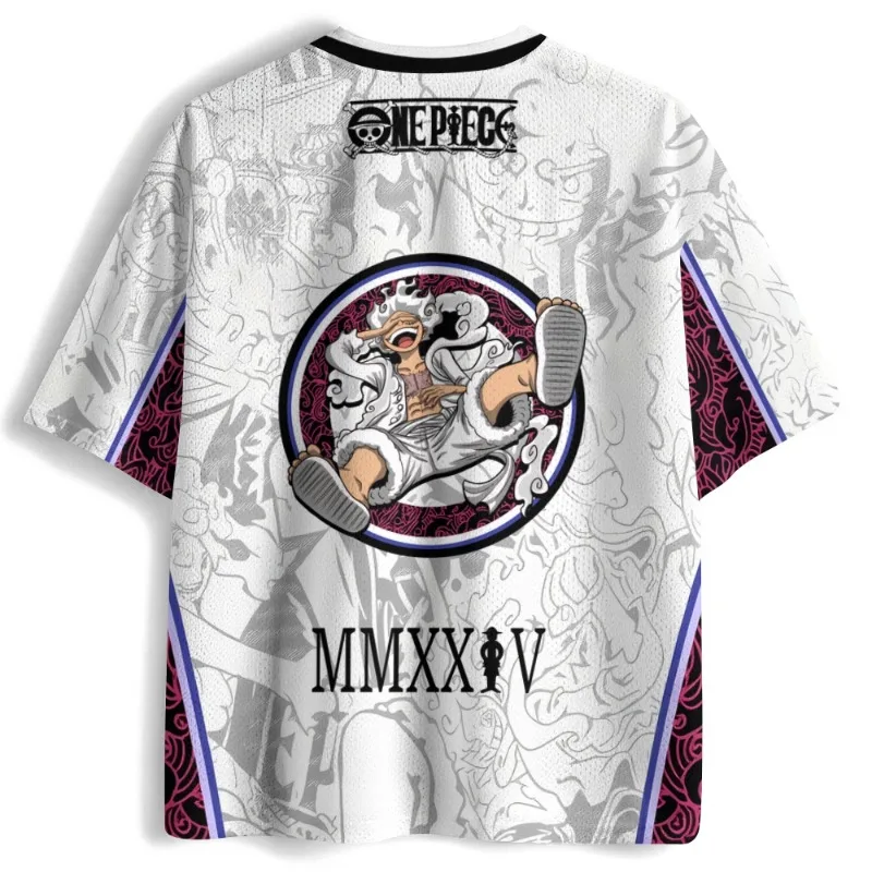 2026 _ New Style _ Fashion _ One Piece Anime _ Fun Jerseys _ Luffy _ Campus Style Short Sleeves _ Sports Style Mesh Fabric