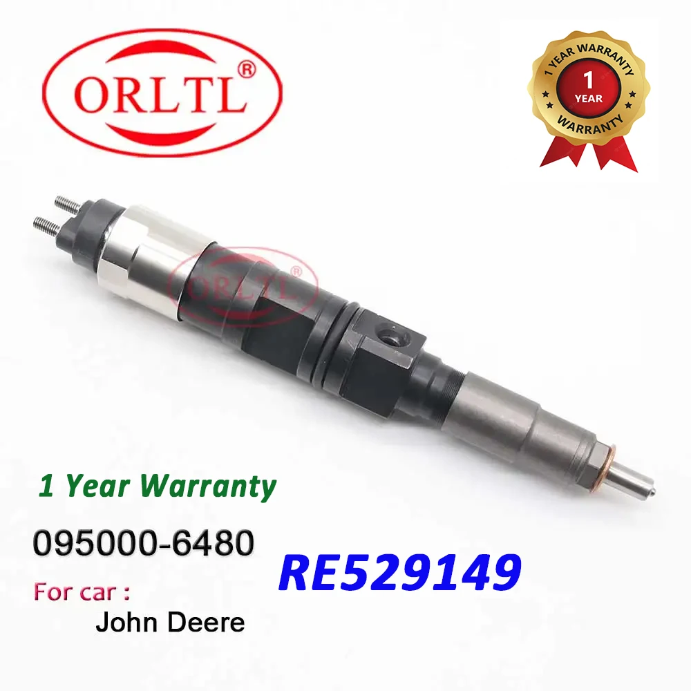 

ORLTL NEW Diesel Injector 095000-6480 DZ100221 Fuel Nozzle RE546776 RE528407 RE529149 for John Deer-Engine Type 8530