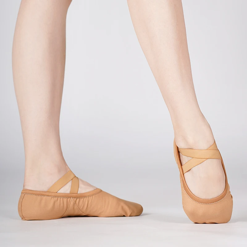 Ballerine per le donne scarpe da ballo per balletto con suola divisa pantofole da ballo per pratica di balletto elastico per adulti