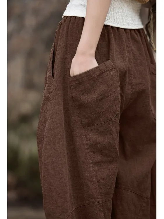 White Casual Pants 2025 New Sle Spring Loose Long Lantern Pants Tai Chi Sitting Posture ular Trend High Waist Long Trousers