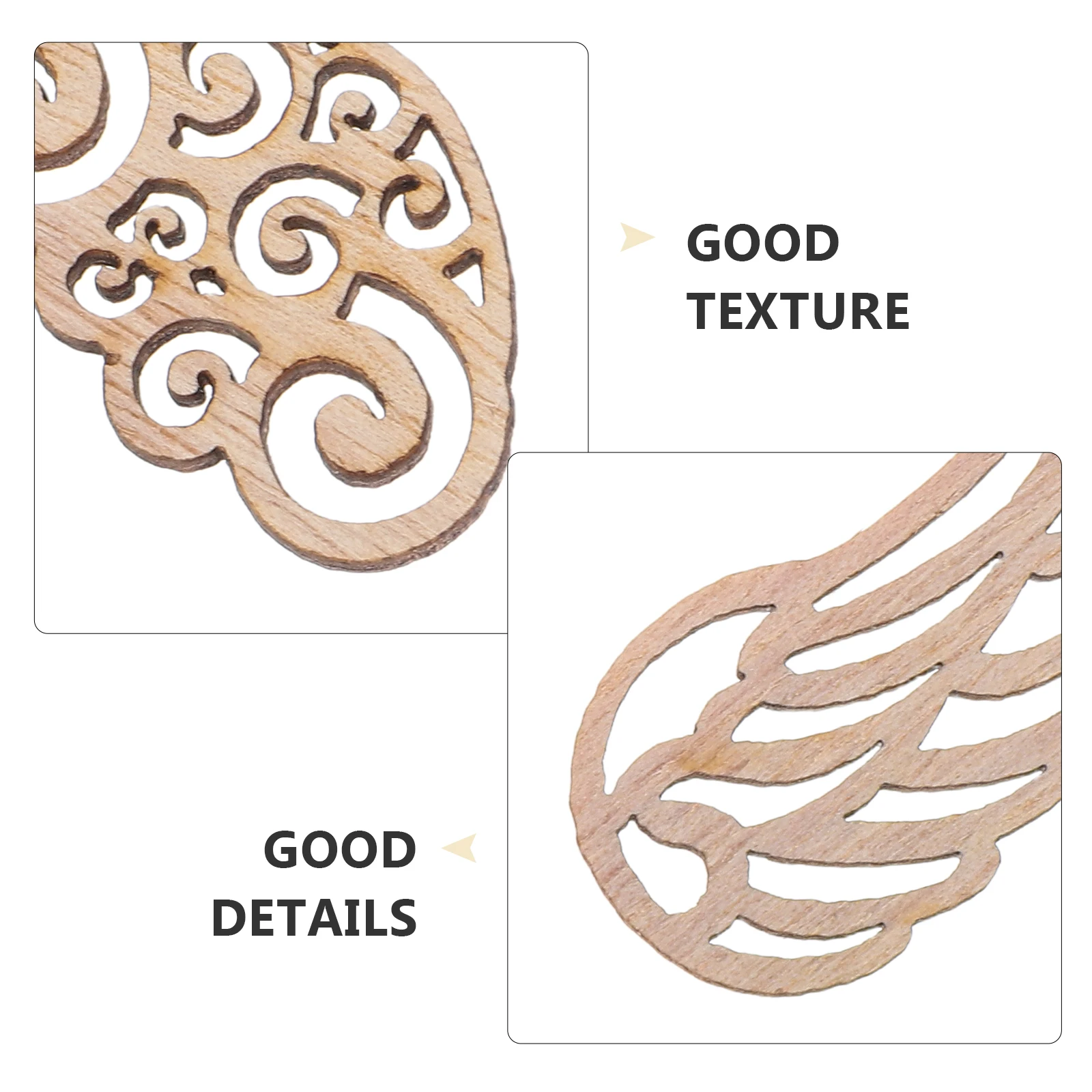 

100Pcs Wooden Angel Wings Cutouts for DIY Crafts Wall Art Christmas Tree Hanging Decorations Home Decor Smooth Surface