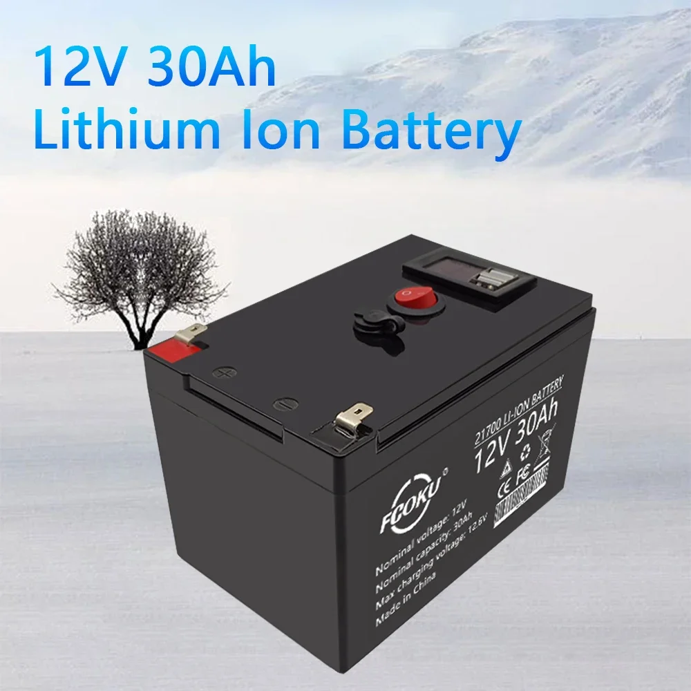 

New 21700 3S6P 12V 30Ah Lithium Battery Pack,for Electric Boats,LED Lighting, Remote Control Toys,Inverse Tricycles Battery