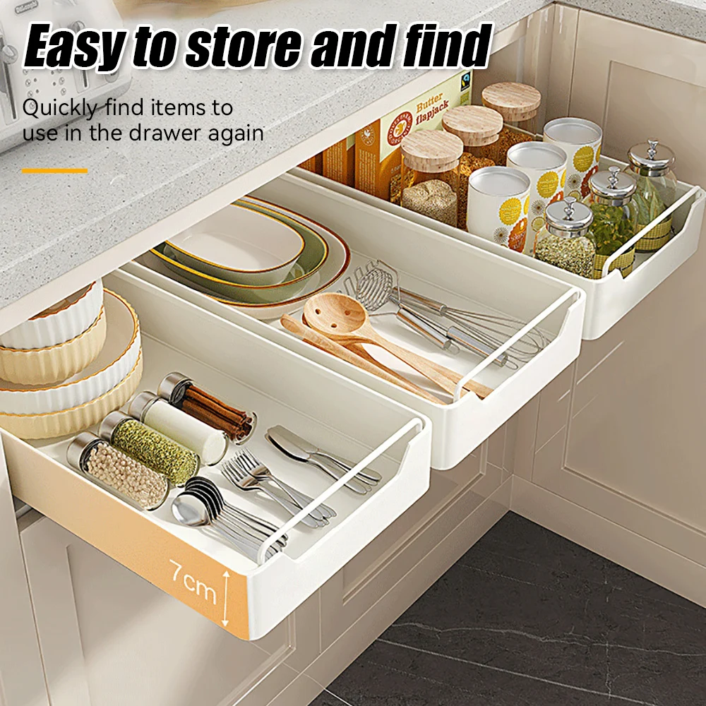 Kitchen Cabinets Can Slide Storage Rack Cabinet Pull Out with Slide Rack Suitable For Kitchen POTS Pans Pull Out Storage Rack