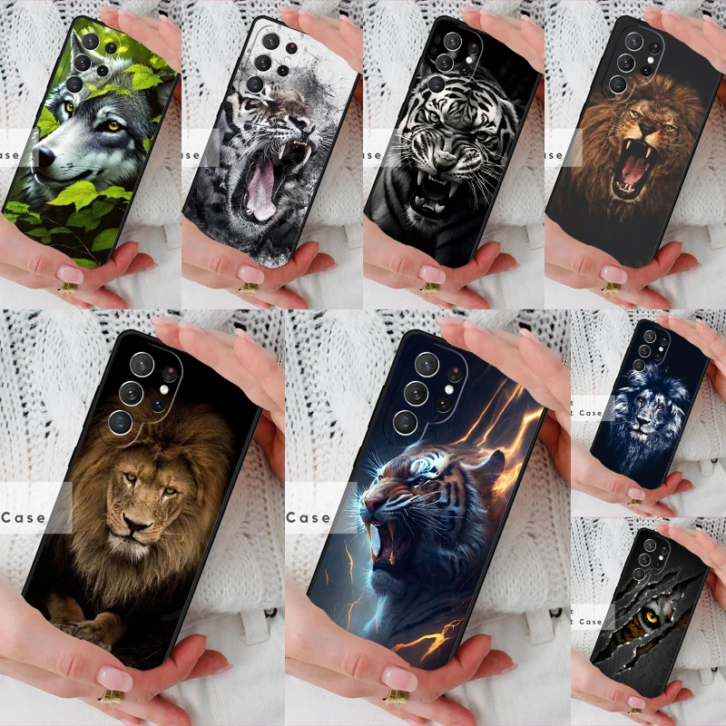 Animal Lion Wolf Tiger Phone Cover Case for Samsung Galaxy S26 Ultra S20 FE Note 10 S24 S23 S21 S25 Plus S22
