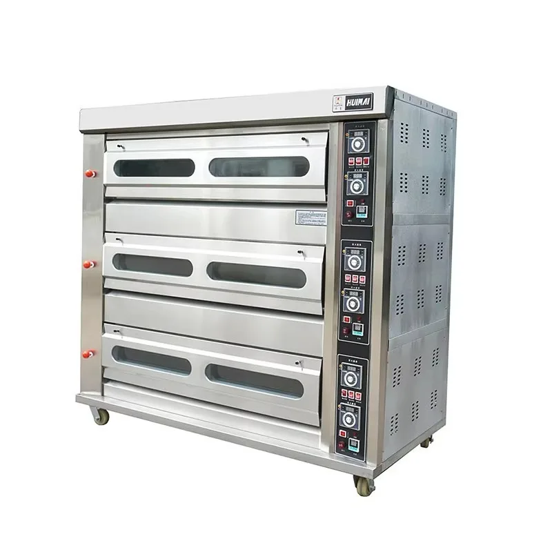 

Commercial Industrial Baking Oven Hotel Restaurant Bakery Equipment 2 3 Deck Gas Pizza Deck Oven