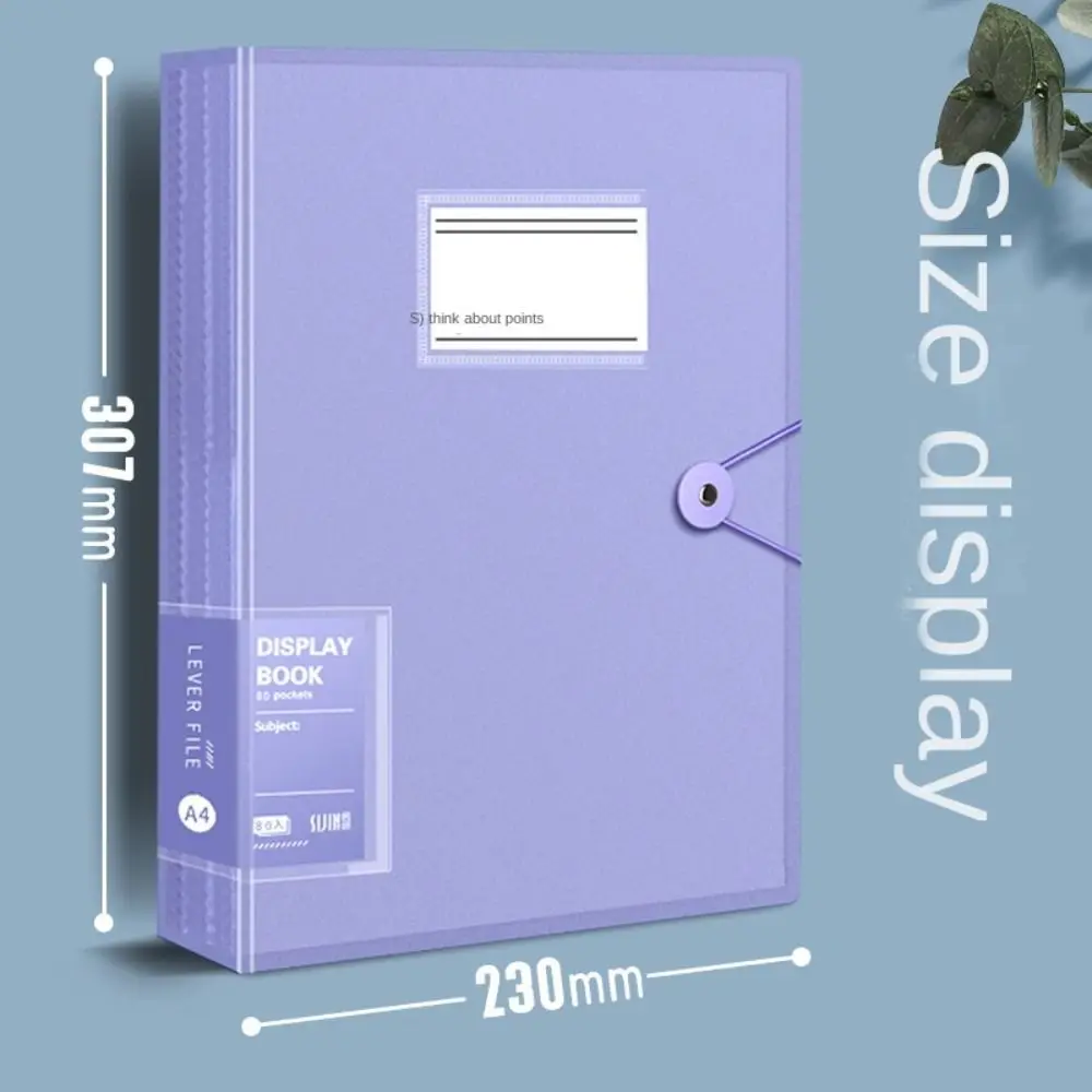 5 Colors Portable Office A4 File Folders Documents Clip Loose Leaf Binder Test Paper Receipt Holder Paper Organizer