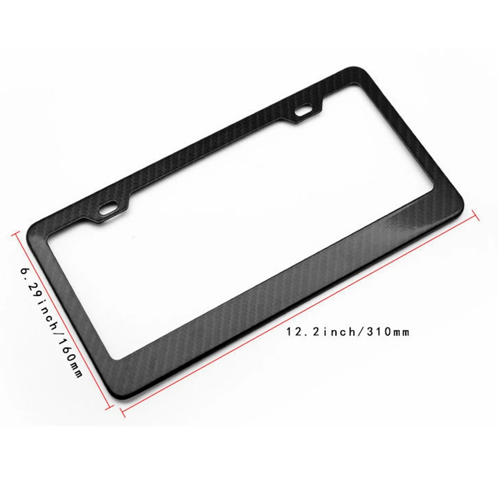 1x New American standard plate frame aluminum alloy carbon fiber surface 2 holes /4 holes