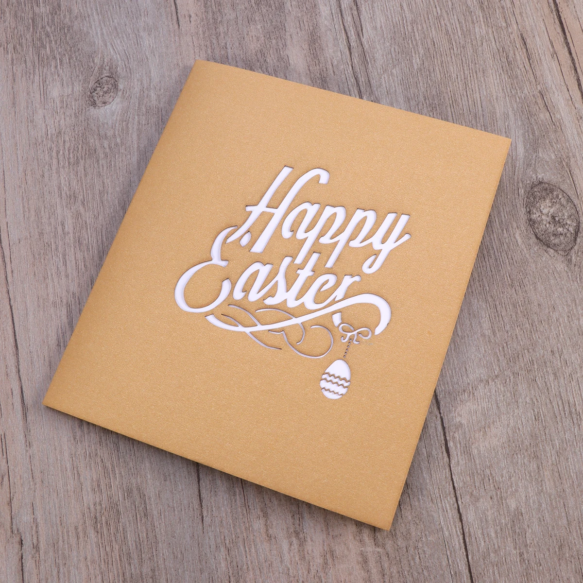 

3D EASTER Bunny and Eggs Flowers Cutouts Up Easter Cards Handmade Greeting Cards Holiday Gift for Easter (Beige)