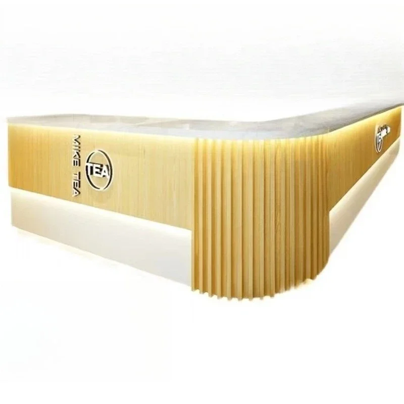 Магазин чая с молоком, кассир, дуга, мраморная стойка регистрации, кофейный десерт, магазин жареных куриных бургерсов