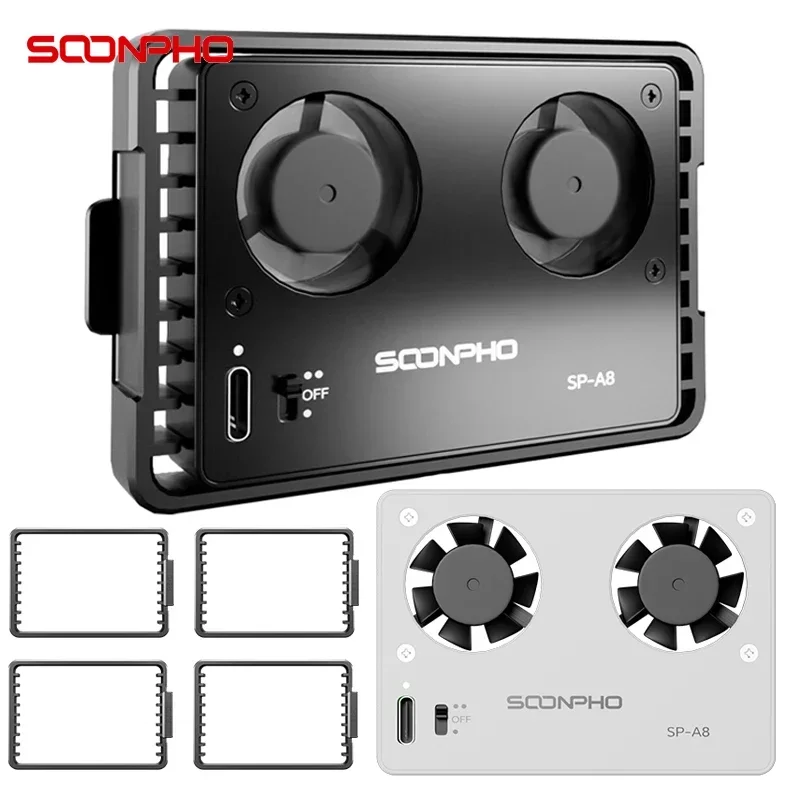 SOONPHO SP-A8 카메라 냉각 선풍기, 후지 캐논 소니 A7M4 ZVE1 A6700 A7C2 ZVE10 ZV1 R5 90D XS10 XT4 X-H2S Dslr 냉각 시스템