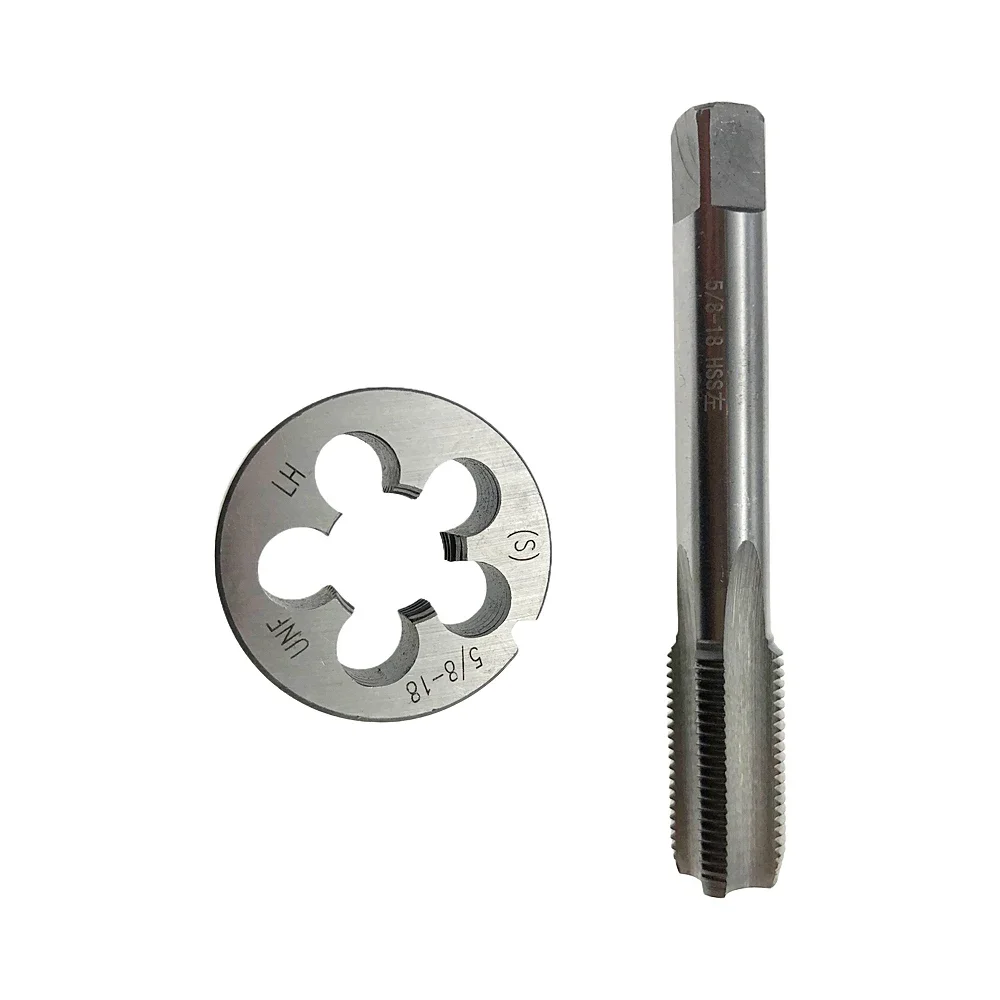 

5/8-18 UNF Tap and Die Left Hand HSS 5/8x18 Tap Set LH Threading Tool 5/8 - 18 Tap Hand Tools 5/8 x 18 Holder