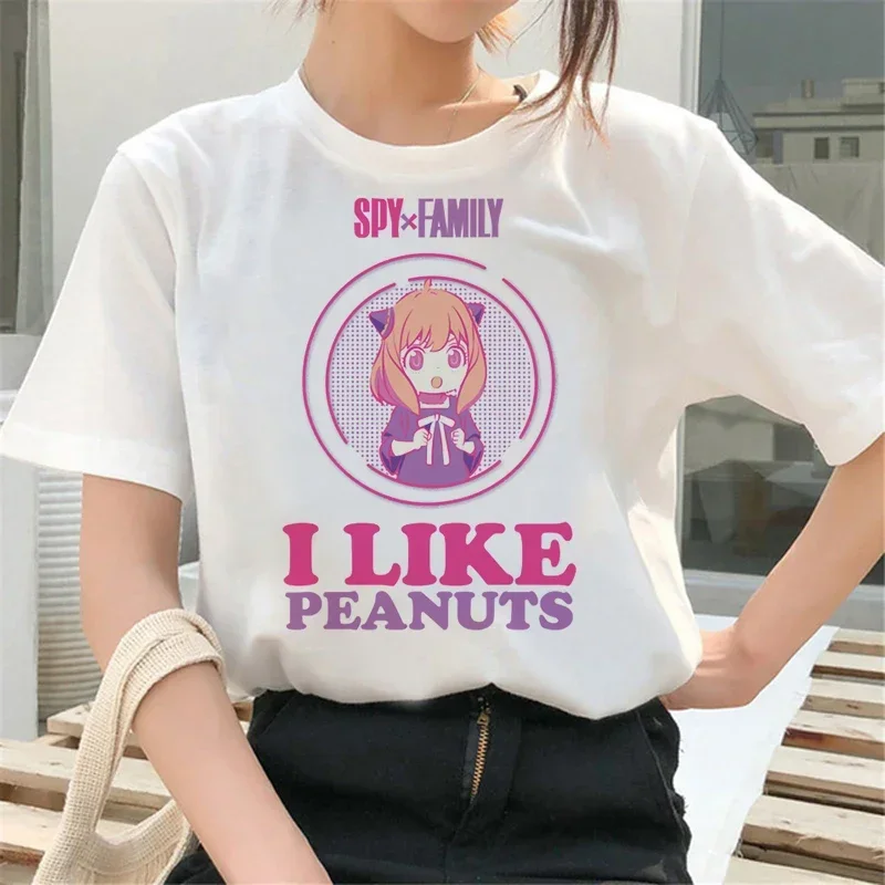 Japanese Anime Spy X Family T Shirt Women Grunge Cartoon Harajuku TShirt Anya T-shirt Graphic Tees Unisex Clothes Female Shirt