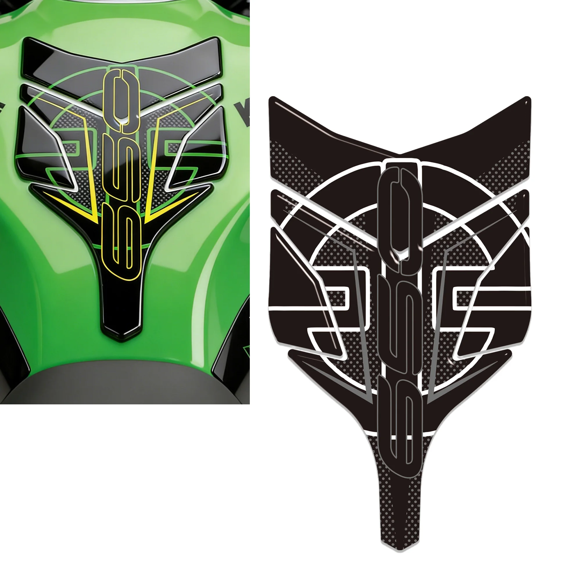 3D Resin Stickers Protection Kit for Motorcycle Compatible with Ninja 650