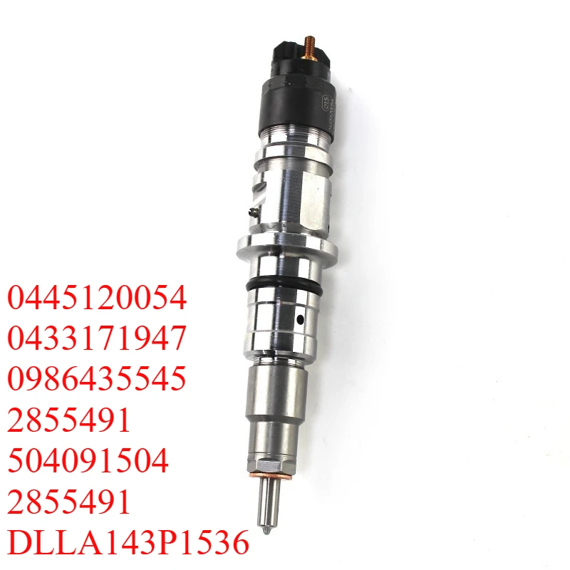 Common Rail Fuel Injector 0445120054 0433171947 0986435545 2855491 DLLA143P1536 504091504 2855491 For IVECO Eurocargo